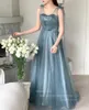 Party Dresses Fairy Dusty Blue Korea Evening Wedding Po Shoot Tulle Floor Length Prom Gowns A Line Formal Dress Graduation