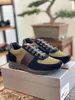 Topp Summer Men's Casual Shoes Runner Sneaker Luxury Designer Cowskin äkta lädernät utomhus Walking Men Sports TRAIENRS THE MING SHOE 38-46 BOX B25 Superkvalitet