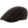 Berets Flat Boy Grey Cap Mens Herringbone Sboy Chapéu Preto Bonés de Beisebol Visor de Futebol Reflexivo