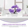Kwiaty dekoracyjne 2PCS plastikowe bonsai małe fałszywe pinie