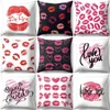 Kussen ZHENHE Valentijnsdag roze sexy lippen geval woondecoratie hoes slaapkamer bank decor 18x18 inch