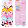 126 Färg 5 tum hår Bow Girl Colorful Print Barrettes Söta baby Tillbehör Unicorn Jojo Siwa Bows 6st/Card Packing BJ