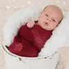 Filtar julklapp mjuk baby wraps födda rekvisita stretchig hand stickad spädbarn po shoot swaddle pografiska tillbehör