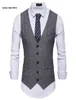 2020 nouvelle ferme de mariage marron laine à chevrons Tweed gilets sur mesure Groom039s costume gilet Slim Fit sur mesure gilet de mariage hommes 1920130