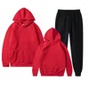 Survêtements pour hommes Hommes Ensembles Sweat à capuche Pantalon Deux pièces Casual Couleur Solide SweatSuit Mode Sportswear Marque Ensemble Survêtement Mâle P857