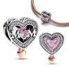 Heart Angel Dangle Fit Charms Sier Original Armband Charm för kvinnors gåva DIY -smycken