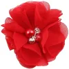 Baby Girls Solid Color Flower Hair Clips Hair Accessories Kids Pearl Crystal Headwear Barrettes Newborn Children Decor