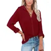 Blusas femininas blusa casual manga longa sólida elegante mujer topos única linha botão roupas streetwear feminino preto vermelho camisa