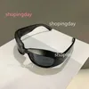 Sunglasses Fashion Punk Sports 2024 Luxury Designer Silver Mirror Y2k Sun Glasses Men Women Bat Rectangle 2000s Eyewear 0197AN