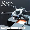 S150 HD ESC Dual Camera Drone, HD Optical Flow Positioning Drone, Brushless Motor, fyrsidig hinder Undvikande quadcopter Toy UAV