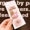 Korean Version Children's That Does Not Harm Hair Princess Baby Crown Bow Head wear Girl Hair Clip Fully Wrapped Cloth Duckbill Clip