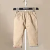 Bahar Sonbahar Tasarım Çocuklar Pantolonlar Pamuk Pantolon Bebek Erkekler İnce Beyaz Yürümeye Başlayan Pantolon Sıradan Giysiler Erkek Pantolon 240119