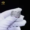 T GG Diseñador de joyas Corte baguette VVS Moissanite Hip Hop Anillo cubano chapado en oro de 18 quilates Plata de ley 925 Anillo heladoHipHop