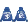 Hellstar designer hoodie hoodies hoody zwart blauwe trui katoen bedrukt lange mouw geborduurd sweatshirt joggers trui Grafische katoenen krans Joggingbroeksets