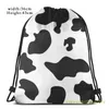 Shopping Bags Cow Pattern Spots Animal Print Men Outdoor Travel Gym Bag Waterproof Drawstring Backpack Women Fitness Swimming