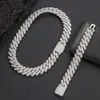 20MM Baguette Iced Out Men's Link Chain Hiphop Cuban Sier Diamond VVS Moissanite Necklace