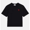 Herren T-Shirts Paris Designer Amis T-Shirt Originalqualität Neues Solid Love Casual Red Love Kurzarm Lose Trend T-Shirt