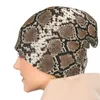 Berets Snake Skin Wzory retor czapki czapki zimowe ulice czapki czapki dla mężczyzn kobiety krzyzujące ciepłe elastyczne czapki termiczne