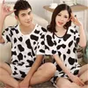 Femmes sommeil salon à manches courtes Couple pyjama ensemble été femmes hommes à manches courtes Shorts dauphin dessin animé Couple robe HomewearL240122