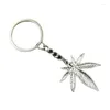 Keychains Fashion Leaf Key Chain Leaves Nature Jewelry Innovative Ring Maple Tree Big Pendant 2024 Gift