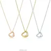 Tiffanyans S925 High Quality Love Series Popular Diamond Clavicle Necklace Valentine's Day