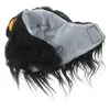Cat Costumes Curly Human Hair Decorative Pet Hat Halloween Cap Adorable Puppy Headwear