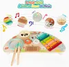 Claviers Piano Jouets pour bébé Instruments de musique Ensemble musical Montessori en bois tout-en-un pour 1 2 3Yvaiduryb