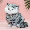 Bambole di peluche Simpatici cuscinetti di stoffa Gatti di peluche con simulazione del suono Mini giocattolo per gatti Regali di compleanno per bambini Imitazione creativa Ornamenti di gatto Decorazioni per la casa