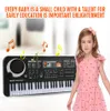 1PC multifunktion 61 nycklar tidig utbildning musik leksak elektroniskt tangentbord med mikone kid piano organsplay uppspelning med detaljhandeln7825276