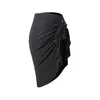 Palco desgaste sexy preto cross-back top irregular saias latinas moda feminina dança traje desempenho prática roupas sl7655