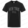 Herren T-Shirts New York USA Est 1788 Street City Print T-Shirts Männer O-Ausschnitt Hemd Sommer Lose Baumwolle Oversize Kurzarm Tops 80543 T240122