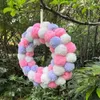 Couronne de fleurs décoratives en peluche, jolie boule en laine tricotée pour la saint-valentin, vacances, mariage, décoration de maison, cadeau de fête