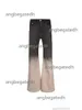 2024 Nya män jeans modedesigner Rock Men's and Women's Jeans Wide Leg Flare Jeans 01A0BD