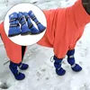 O fato do cão sapatas impermeáveis chuva neve botas de borracha para M/L