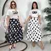 Women's Two Piece Dress Short Sets ops And Skirts Women Two Peice Matching Set Casual Outfits Festival Designer Clothing Blouses female Slimparty beach dresses