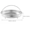 Double Boilers Stainless Steel Steaming Basket Fine Mesh Food Steamer Portable Vegetable Washing With Handle