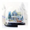 Arts and Crafts Montaż DIY Crystal Ball Doll House romantyczny miniaturowy domek lalki z LED LED Birthday Gift Craft2428438 Drop del Dhall