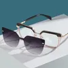 Women's Magnet Clip On Sunglasses Fashion 2 In 1 Polarized Gradient Lens Eyewear Vintage Anti Blue Light Glasses Frame TR90 240118