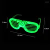 Solglasögon persienner Shutter Light Eye Glasse Flashing Bar Club Glow Neon Party Supplies Wedding Christmas Concert LED Carnival