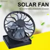 Elektriska fläktar Portable Solar Mini Fan Air Conditioner Desktop Clamp Fan ABS Materiall240122