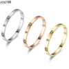 Moda jóias luxo amor prata 18k banhado a ouro zircônia cúbica parafuso pulseiras de aço inoxidável femme feminino