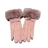 Классические женские кашемировые перчатки, зимние уличные дизайнерские толстые мягкие флисовые перчатки с пятью пальцами в упаковке