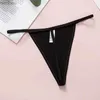 Sexig uppsättning 3 stycken/set Thongs Female Sexy Underwear Solid Cotton Women Seamless Low Rise G-String Comfort Sexiga damer Underkläder Tangal240122