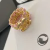 T GG Bant Yüzük Tasarımcı Yüzük Lüks Mark Leterler Yüzük Altın Kaplama Pirinç Bakır Açık Bant Yüzükleri Moda Kristal Yüzük Kadınlar için Düğün Takı Hediyeleri Yeni