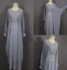 Gray Caftan Mother Of The Bride Dresses Luxury Beaded Long Sleeve Kaftan Maxi Dress Sequins Plus Size Evening Gowns Dubai Abaya Go8325599