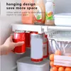 Kitchen Storage Beer Soda Can Rack Refrigerator Slide Under Shelf For Beverage Organizer Double-row Container Fridge