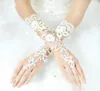 Gants de mariée Vintage sans doigts, sur mesure, fabuleux, en dentelle, diamant, fleur, ajouré, accessoires pour robe de mariée, 2395065