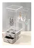 Clear Acrylic Jewelry Organizer Storage Box Display Stand For Girls Gift Women Earring Ring Box Rack With Drawer Bracelet Hanger9522781