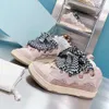 Lyxdesigner lavis casual skor läder trottoarkant sneakers kvinnor skor extraordinär kalvskinn gummi nappa plattform ensam lanvens herr tränare utomhusskor