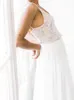 Fariy bröllopsklänning elfenben brudklänningar som lyser paljetter topp med mjuka tyll bröllopsklänningar med en faux päls bolero